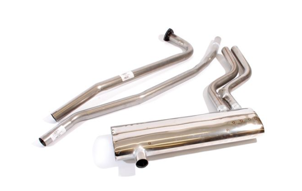 88-SISTEMA DE ESCAPE ESTANDAR COMPLETO ACERO INX.-TR250-TR6 Carburación hasta CC67893