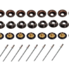 05-KIT DE REMACHES Y TAPONES-Negro-Juego de 8