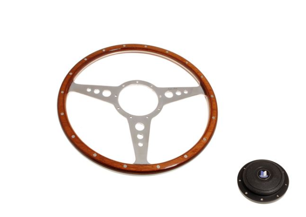 5-VOLANTE Y CENTRO-Moto-Lita-Madera-14"-Columna fija-Plano-Agarre grueso
