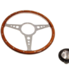 5-VOLANTE Y CENTRO-Moto-Lita-Madera-14"-Columna fija-Plano-Radios pulidos