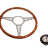 5-VOLANTE Y CENTRO-Moto-Lita-Madera-14"-Columna fija-Plano-Radios pulidos-Agarre grueso
