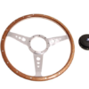 5-VOLANTE Y CENTRO-Moto-Lita-Madera-15"-Columna fija-Curvatura-Radios pulidos-Agarre grueso