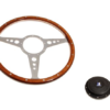 5-VOLANTE Y CENTRO-Moto-Lita-Madera-15"-Columna fija-Plano-Radios pulidos-Agarre grueso