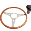5-VOLANTE Y CENTRO-Moto-Lita-Madera-15"-Columna ajustable-Bocina original-Plano
