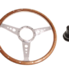5-VOLANTE Y CENTRO-Moto-Lita-Madera-15"-Columna ajustable-Bocina original-Agarre grueso