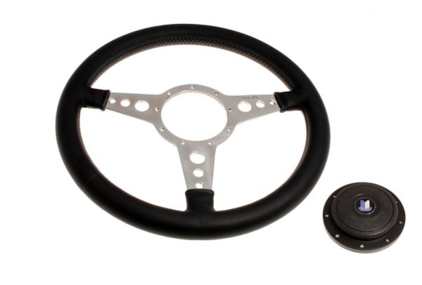 6-VOLANTE Y CENTRO-Moto-Lita-Cuero-14"-Columna fija-Plano