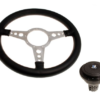 6-VOLANTE Y CENTRO-Moto-Lita-Cuero-15"-Columna ajustable-Radios pulidos-Plano