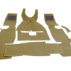 1-JUEGO DE ALFOMBRAS TUPIDAS-Alta calidad-Beige