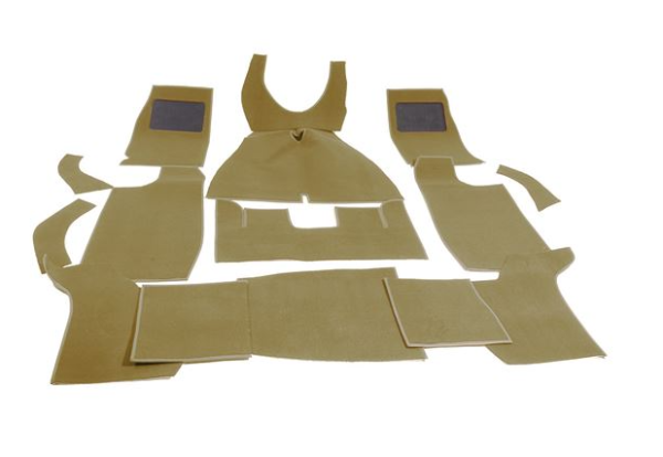 1-JUEGO DE ALFOMBRAS TUPIDAS-Alta calidad-Beige