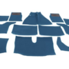 02-JUEGO DE ALFOMBRAS TUPIDAS-Alta calidad-Azul