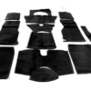 1-JUEGO DE ALFOMBRAS TUPIDAS-Alta calidad-Negro