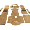 1-JUEGO DE ALFOMBRAS TUPIDAS-Alta calidad-Beige