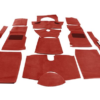 01-JUEGO DE ALFOMBRA DE LANA-Alta calidad-Rojo