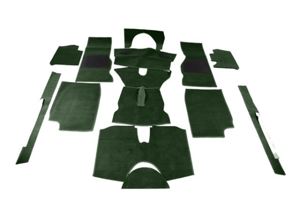 1-JUEGO DE ALFOMBRAS TUPIDAS-Alta calidad-Verde