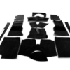 01-JUEGO DE ALFOMBRAS DE LANA-Alta calidad-Negro