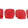 15-KIT DE FUNDAS ASIENTOS DELANTEROS-Rojo con ribete blanco-Vinilo