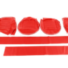 27-KIT DE FUNDAS ASIENTOS DELANTEROS-Rojo cherokee con ribete blanco-Vinilo