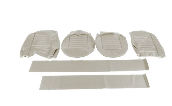 34-KIT DE FUNDAS ASIENTOS DELANTEROS-Gris con ribetes gris-Vinilo