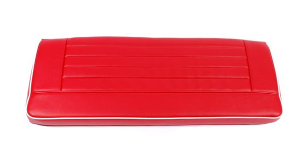 63-CONJUNTO ASIENTO TRASERO COMPLETO-Rojo con ribete blanco-Vinilo
