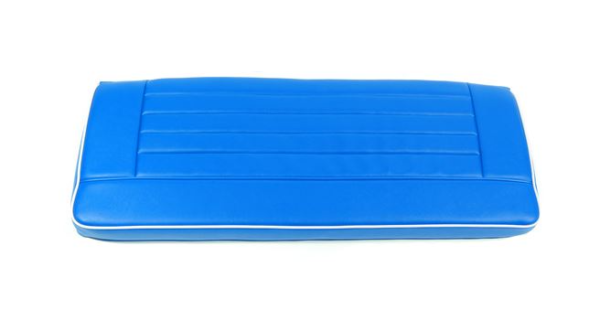 65-CONJUNTO ASIENTO TRASERO COMPLETO-Azul con ribete blanco-Vinilo