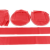 03-KIT DE FUNDAS ASIENTOS DELANTEROS-Rojo mate con ribete blanco-Vinilo