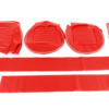 05-KIT DE FUNDAS ASIENTOS DELANTEROS-Rojo cherokee con ribete blanco-Vinilo