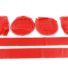 06-KIT DE FUNDAS ASIENTOS DELANTEROS-Rojo cherokee con ribetes blancos-Cuero