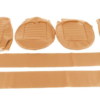 10-KIT DE FUNDAS ASIENTOS DELANTEROS-Tan con ribetes tan-Vinilo
