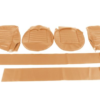 11-KIT DE FUNDAS ASIENTOS DELANTEROS-Tan con ribetes tan-Cuero