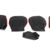 15-KIT DE FUNDAS ASIENTOS DELANTEROS-Negro con ribete rojo-Vinilo