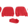18-KIT DE FUNDAS ASIENTOS DELANTEROS-Rojo mate con ribete blanco-Cuero