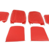 27-KIT DE FUNDAS ASIENTOS DELANTEROS-Rojo cherokee con ribete blanco-Vinilo