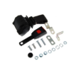 01-KIT DE CINTURÓN  DE SEGURIDAD DTRO.-Carrete de inercia-15cm-LH/RH-negro
