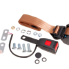 01-KIT DE CINTURÓN  DE SEGURIDAD DTRO.-Con cable-Carrete de inercia-15cm-LH/RH-Beige