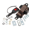 01-KIT DE CINTURON  DE SEGURIDAD DTRO.-Carreta de inercia-3 puntos-Con cableado-15cm-Gris