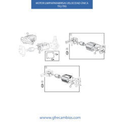 MOTOR LIMPIAPARABRISAS VELOCIDAD ÚNICA TR2-TR5