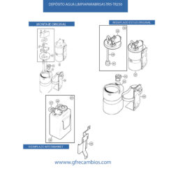 DEPÓSITO AGUA LIMPIAPARABRISAS TR5-TR250
