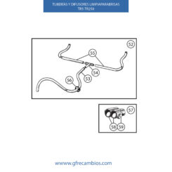 TUBERÍAS Y DIFUSORES LIMPIAPARABRISAS TR5-TR250