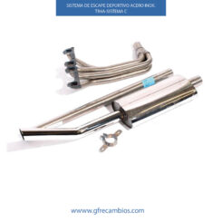 SISTEMA DE ESCAPE DEPORTIVO ACERO INOX. TR4A SISTEMA C
