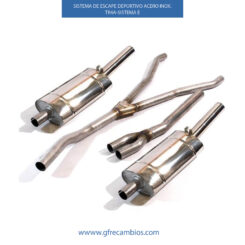 SISTEMA DE ESCAPE DEPORTIVO ACERO INOX. TR4A SISTEMA E