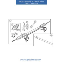 KIT DE CONVERSIÓN DE CREMALLERA DE DIRECCIÓN TR2-TR3B