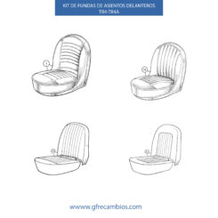 KIT DE FUNDAS ASIENTOS DELANTEROS TR4-TR4A
