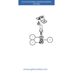 KIT DE ACCESORIOS ASIENTOS TRASEROS TR4-TR4A