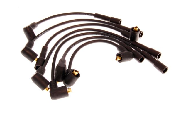 40-JUEGO CABLES DE ENCENDIDO SILICONA-Alto rendimiento-Verde-7mm