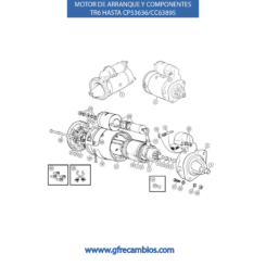 MOTOR DE ARRANQUE Y COMPONENTES TR6 HASTA CP53636/CC63995