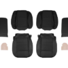 1-KIT DE FUNDAS ASIENTO-Vinilo-Negro-2 asientos