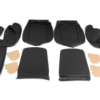1-KIT DE FUNDAS ASIENTO-Cuero-Negro-2 asientos
