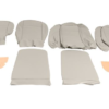 1-KIT DE FUNDAS ASIENTO-Cuero-Gris-2 asientos