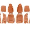 1-KIT DE FUNDAS ASIENTO-Cuero-Tan oscuro-2 asientos