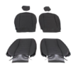 1-KIT DE FUNDAS ASIENTO-Cuero-Negro-2 asientos